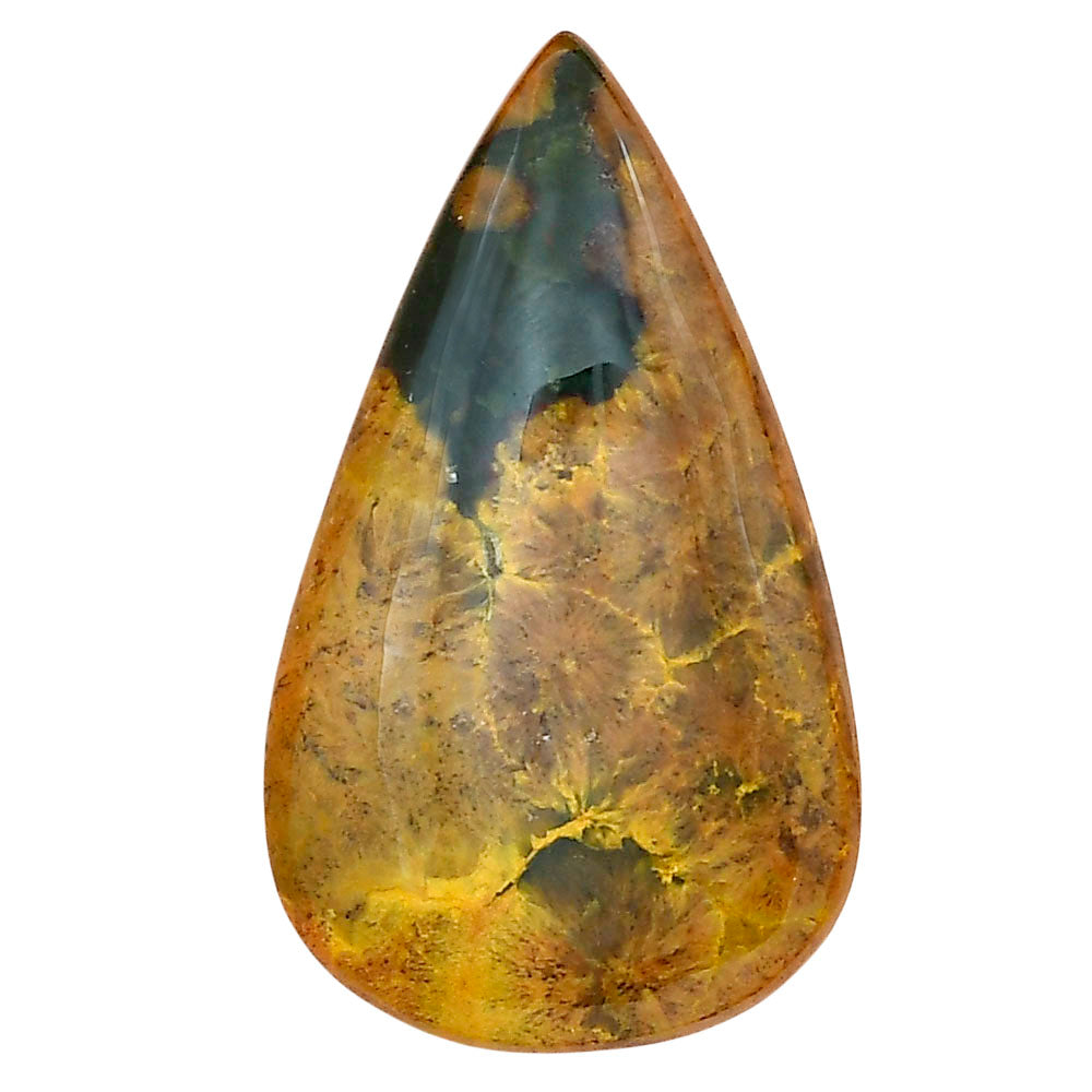 Ocean Jasper 39x22.8x5.5 mm Pear Gemstone LS01861-27