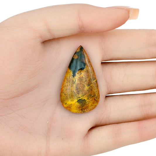 Ocean Jasper 39x22.8x5.5 mm Pear Gemstone LS01861-27