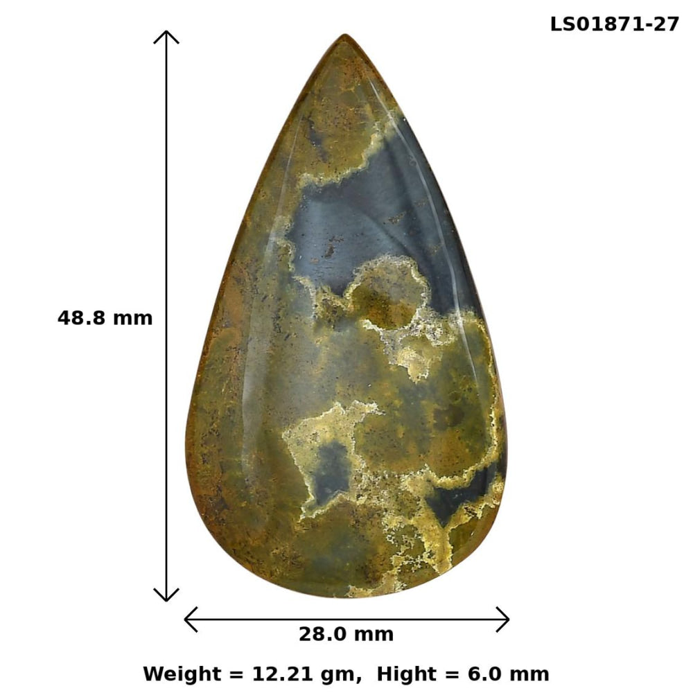 Ocean Jasper 48.8x28x6 mm Pear Gemstone LS01871-27