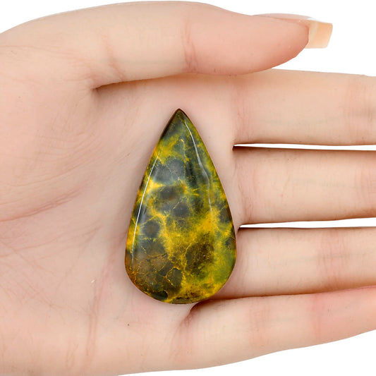 Ocean Jasper 46.5x27x5 mm Pear Gemstone LS01872-27