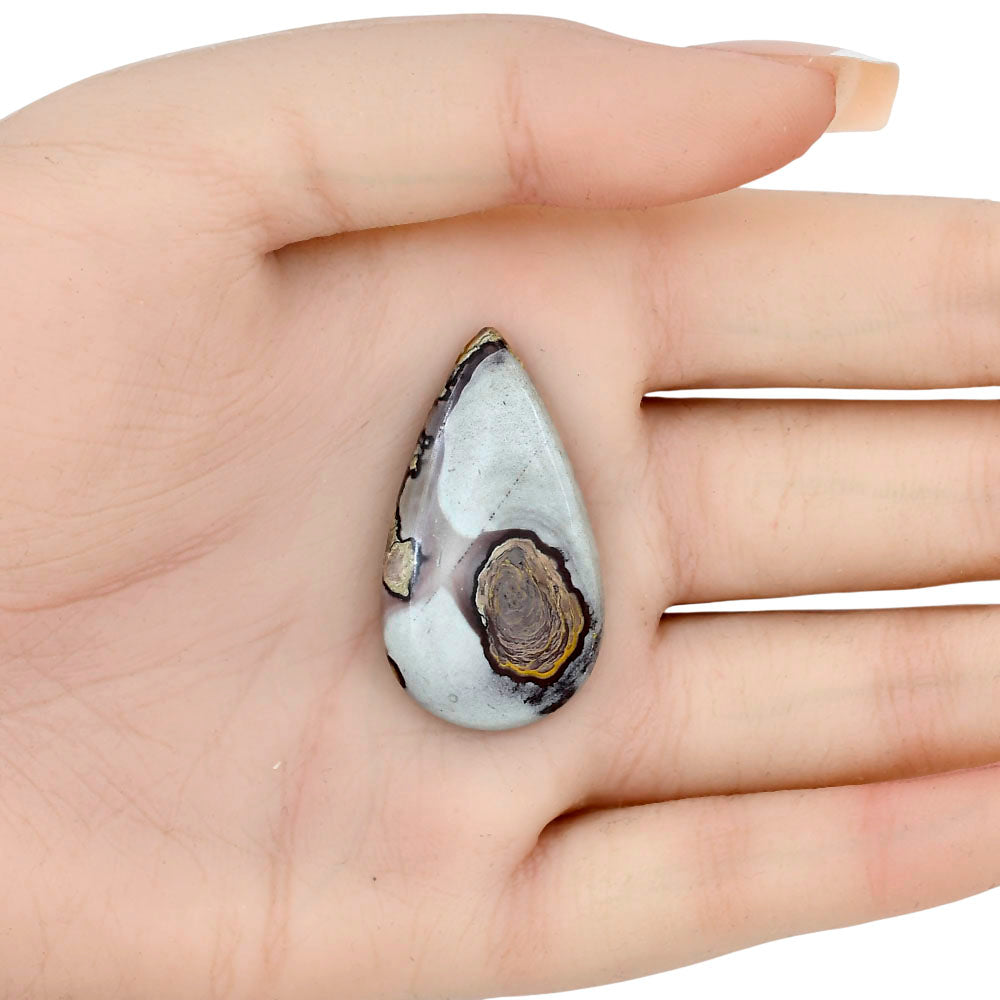 Coffee Bean Jasper 36.2x20.2x4.5 mm Pear Gemstone LS01873-28