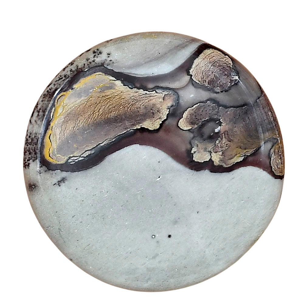Coffee Bean Jasper 34.5x34.5x4.5 mm Round Gemstone LS01874-28