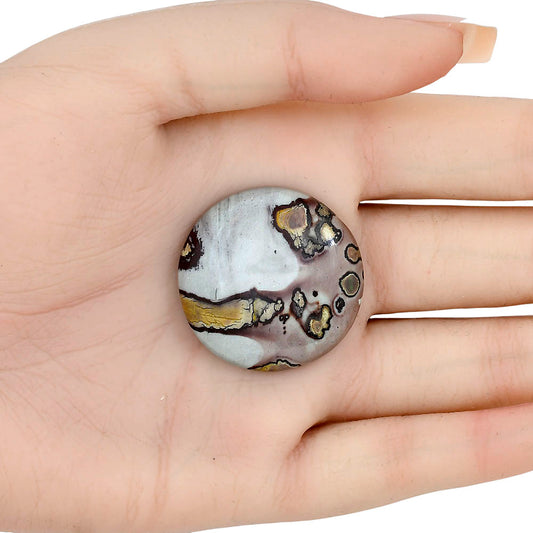 Coffee Bean Jasper 31.3x31.3x6 mm Round Gemstone LS01876-28