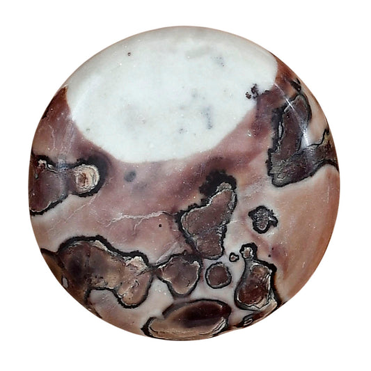 Coffee Bean Jasper 31x31x5 mm Round Gemstone LS01878-28