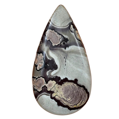 Coffee Bean Jasper 38.6x20.8x4.5 mm Pear Gemstone LS01883-28
