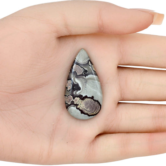 Coffee Bean Jasper 38.6x20.8x4.5 mm Pear Gemstone LS01883-28