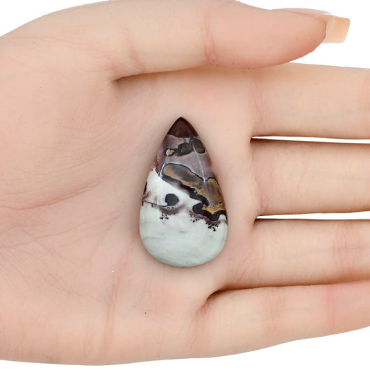 Coffee Bean Jasper 36.4x21.6x6 mm Pear Gemstone LS01884-28