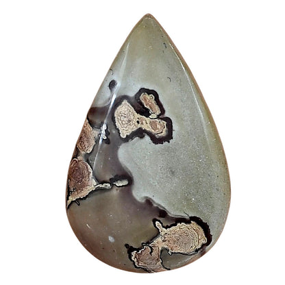 Coffee Bean Jasper 33.6x21.5x4.5 mm Pear Gemstone LS01886-28