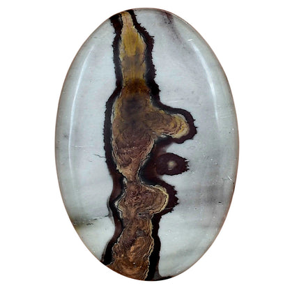 Coffee Bean Jasper 44.2x30x5 mm Oval Gemstone LS01889-28