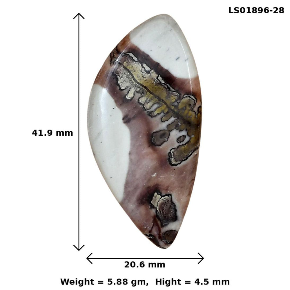 Coffee Bean Jasper 41.9x20.6x4.5 mm Fancy Gemstone LS01896-28