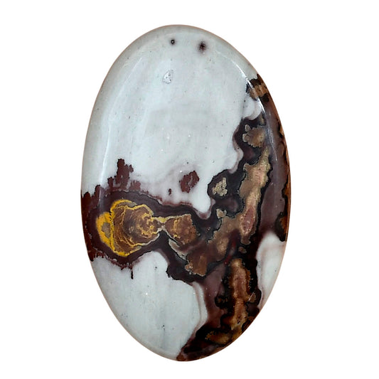 Coffee Bean Jasper 38.4x24x4.5 mm Oval Gemstone LS01902-28