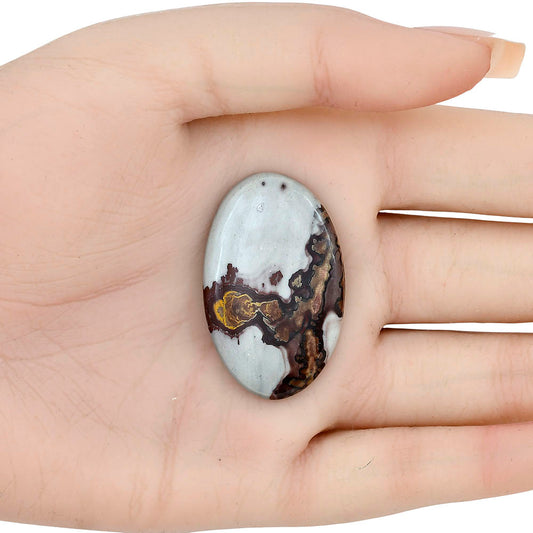 Coffee Bean Jasper 38.4x24x4.5 mm Oval Gemstone LS01902-28