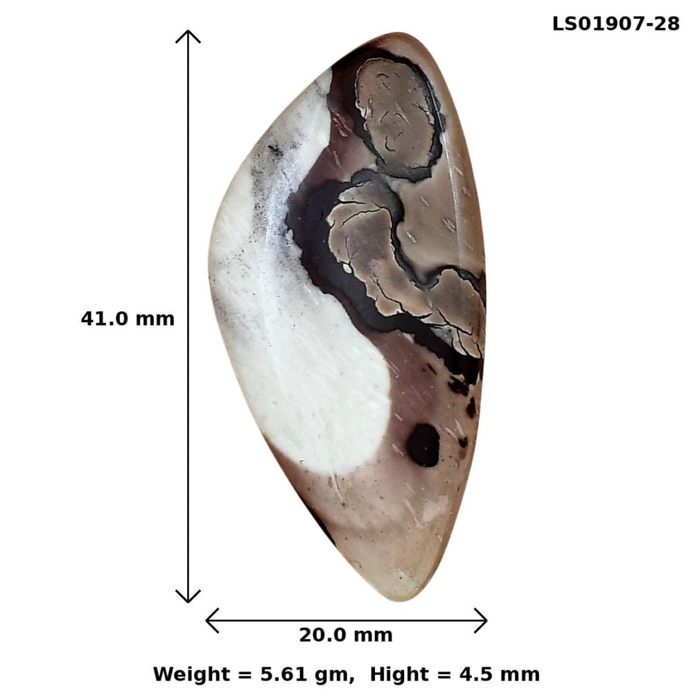 Coffee Bean Jasper 41x20x4.5 mm Fancy Gemstone LS01907-28