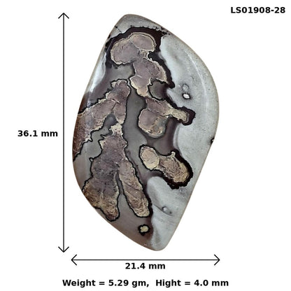 Coffee Bean Jasper 36.1x21.4x4 mm Fancy Gemstone LS01908-28