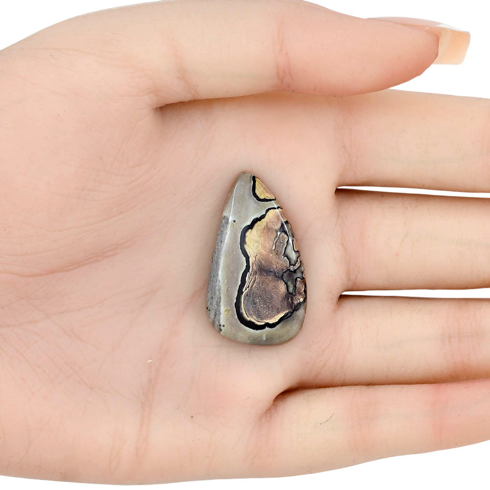 Coffee Bean Jasper 32.3x18.8x4 mm Pear Gemstone LS01909-28