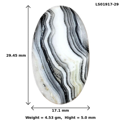 Crazy Lace Agate 29.45x17.1x5 mm Oval Gemstone LS01917-29