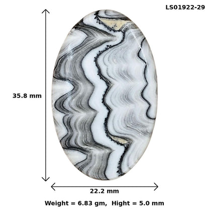 Crazy Lace Agate 35.8x22.2x5 mm Oval Gemstone LS01922-29