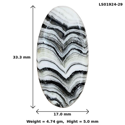 Crazy Lace Agate 33.3x17x5 mm Oval Gemstone LS01924-29