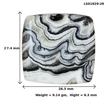 Crazy Lace Agate 27.4x26.5x6.3 mm Baguette Gemstone LS01929-29