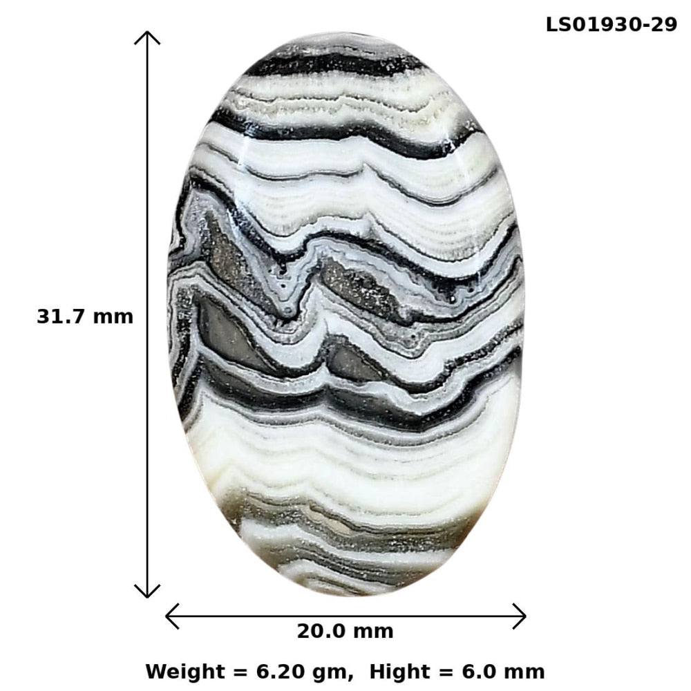 Crazy Lace Agate 31.7x20x6 mm Oval Gemstone LS01930-29