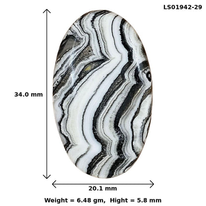 Crazy Lace Agate 34x20.1x5.8 mm Oval Gemstone LS01942-29