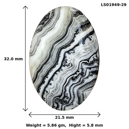 Crazy Lace Agate 32x21.5x5.8 mm Oval Gemstone LS01949-29