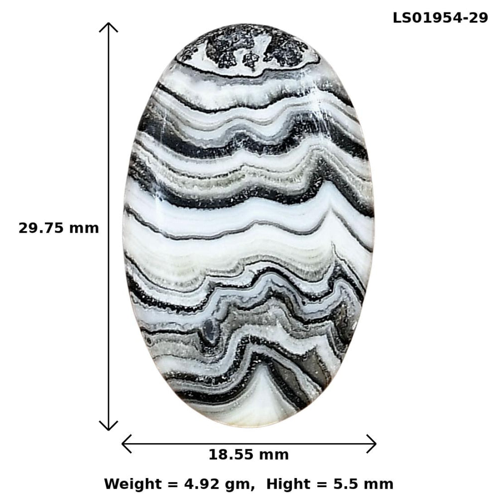 Crazy Lace Agate 29.75x18.55x5.5 mm Oval Gemstone LS01954-29