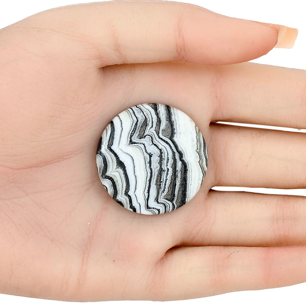 Crazy Lace Agate 32.7x32.7x5 mm Round Gemstone LS01970-29