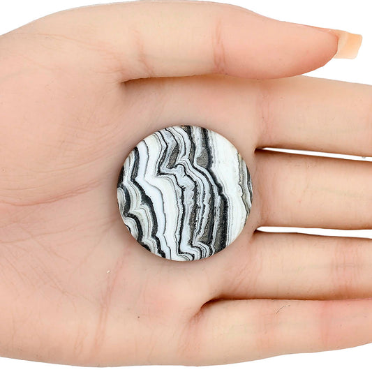 Crazy Lace Agate 32.7x32.7x5 mm Round Gemstone LS01970-29