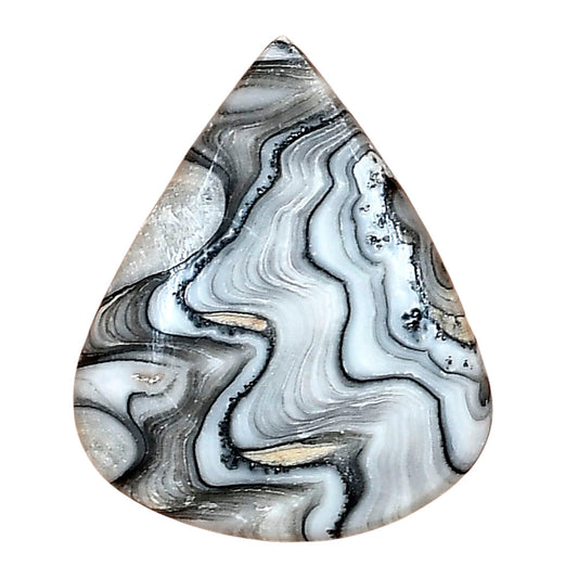 Crazy Lace Agate 27.25x22.55x5 mm Pear Gemstone LS01980-29