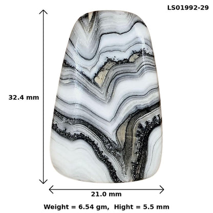 Crazy Lace Agate 32.4x21x5.5 mm Fancy Gemstone LS01992-29