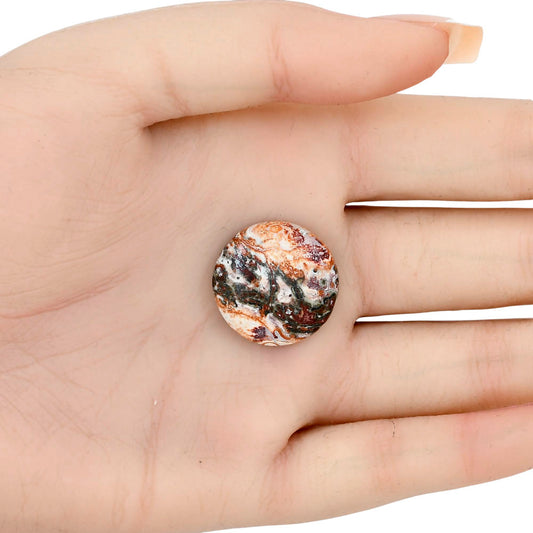 Leopard Skin Jasper 21x21x5 mm Round Gemstone LS01995-30