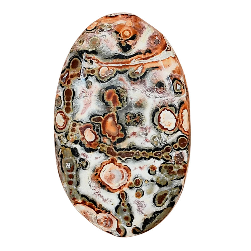 Leopard Skin Jasper 32.8x20x6 mm Oval Gemstone LS01997-30