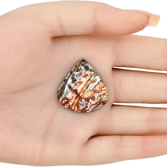 Leopard Skin Jasper 28.9x27.75x5 mm Pear Gemstone LS01998-30