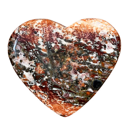Leopard Skin Jasper 30x26.2x5 mm Heart Gemstone LS02003-30