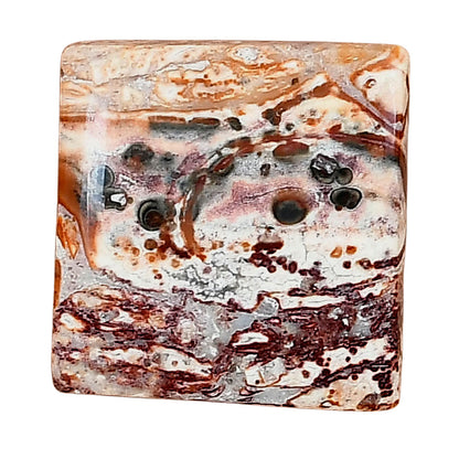 Leopard Skin Jasper 21.6x20.6x5.5 mm Baguette Gemstone LS02004-30