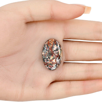 Leopard Skin Jasper 27.8x17.85x5.5 mm Oval Gemstone LS02005-30