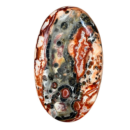 Leopard Skin Jasper 29.3x17.35x5.5 mm Oval Gemstone LS02008-30