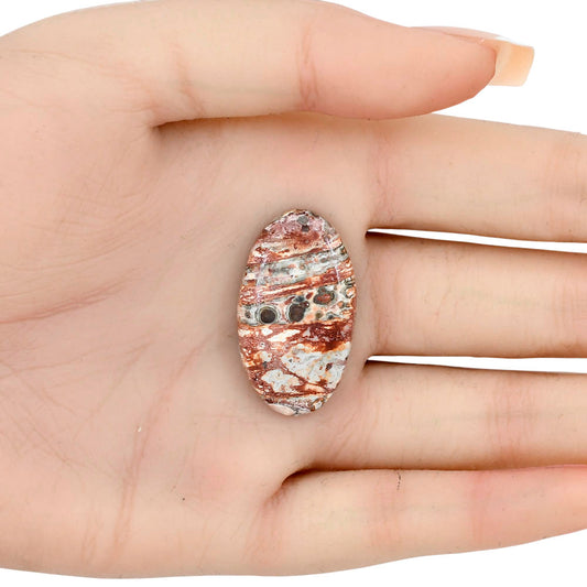Leopard Skin Jasper 31.6x18.1x5 mm Oval Gemstone LS02012-30