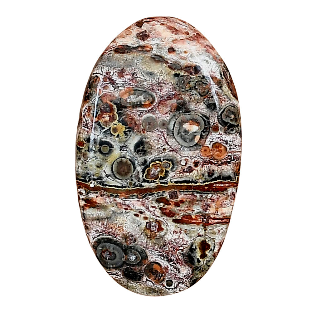 Leopard Skin Jasper 31.8x18.85x4.5 mm Oval Gemstone LS02014-30