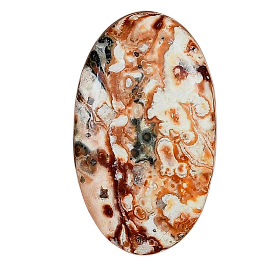 Leopard Skin Jasper 28.75x16.75x5.5 mm Oval Gemstone LS02015-30