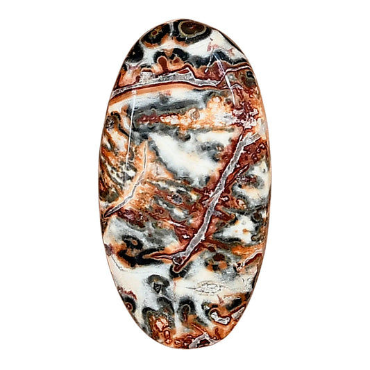 Leopard Skin Jasper 28.7x15x4.5 mm Oval Gemstone LS02018-30