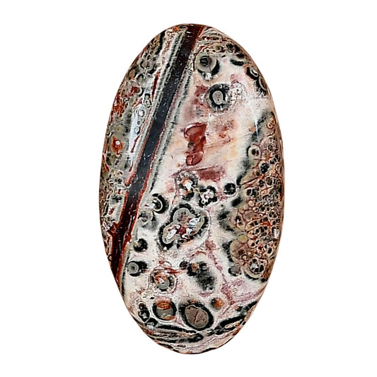 Leopard Skin Jasper 28.75x16.1x5 mm Oval Gemstone LS02019-30