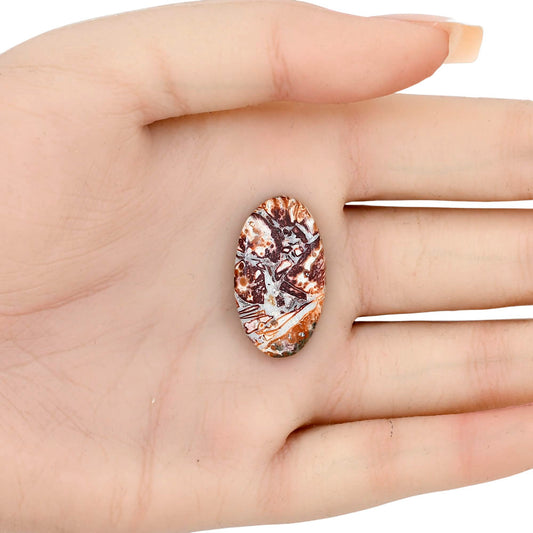 Leopard Skin Jasper 27.2x15.5x4.5 mm Oval Gemstone LS02020-30