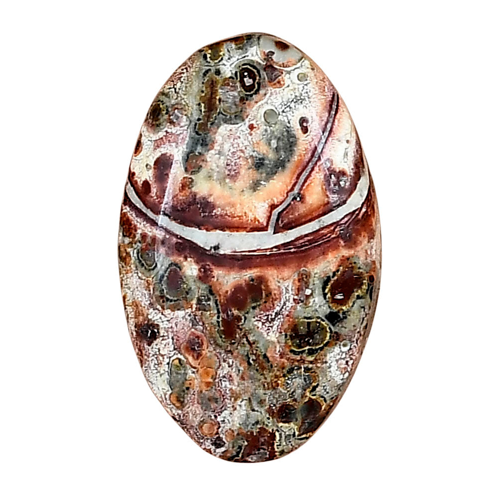 Leopard Skin Jasper 26.6x16.25x5 mm Oval Gemstone LS02021-30
