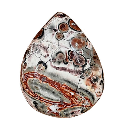 Leopard Skin Jasper 21.15x16.7x5 mm Pear Gemstone LS02023-30
