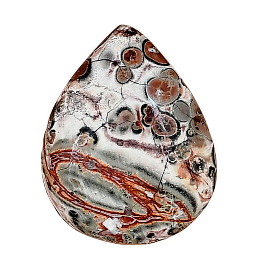 Leopard Skin Jasper 21.15x16.7x5 mm Pear Gemstone LS02023-30