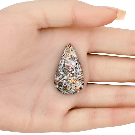 Leopard Skin Jasper 33.7x19.75x5 mm Pear Gemstone LS02030-30