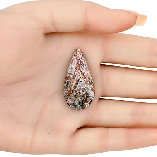 Leopard Skin Jasper 35.5x17.8x6 mm Pear Gemstone LS02031-30