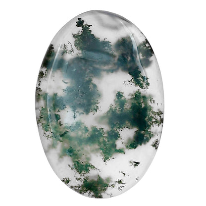 Green Moss Agate 33.6x23x4.7 mm Oval Gemstone LS02035-31